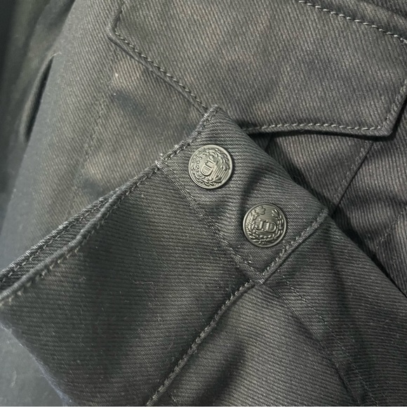 Joe’s Jeans Cropped Waxed Denim Jacket | Rick Owens vibes 🌚 - Picture 5 of 6